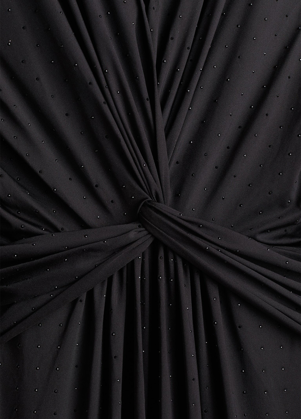 Комбінезон H&M комбінезон-брюки однотонний чорний вечірній трикотаж, поліестер