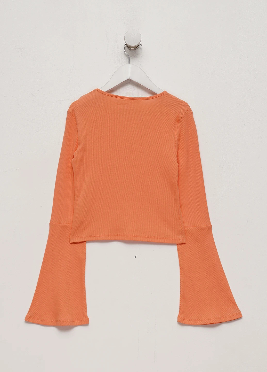 Оранжевый демисезонный кэжуал лонгслив H&M однотонный