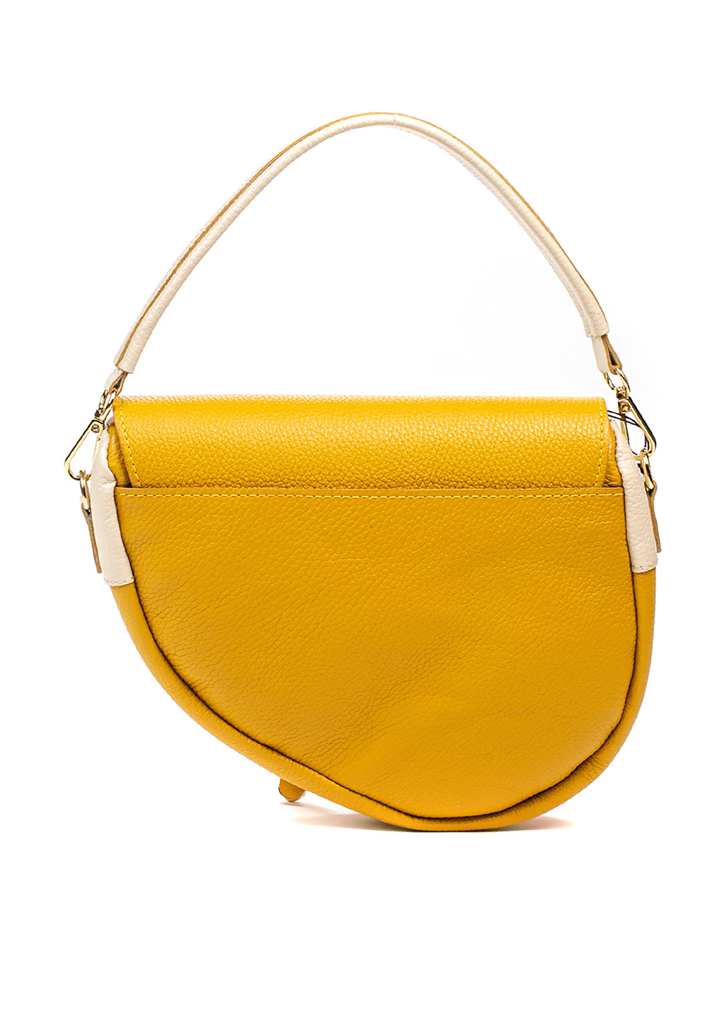 Сумка Italian Bags каркасная сумка однотонная жёлтая кэжуал