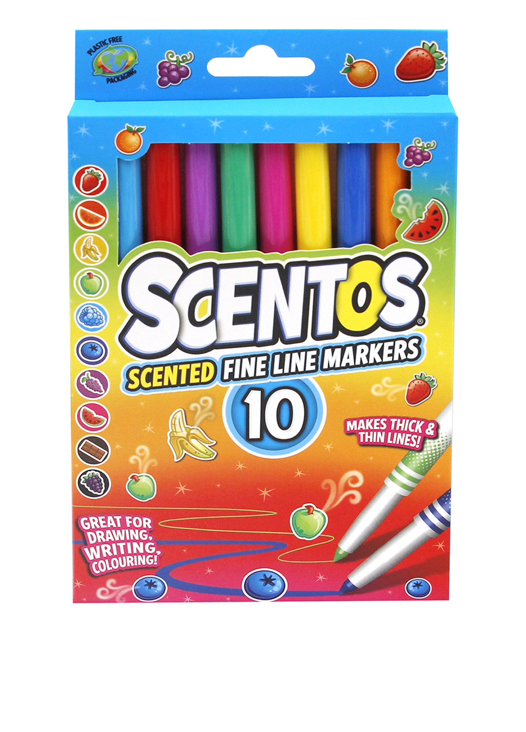 Набор ароматных маркеров для рисования - ТОНКАЯ ЛИНИЯ (10 цветов) Scentos (65430992)