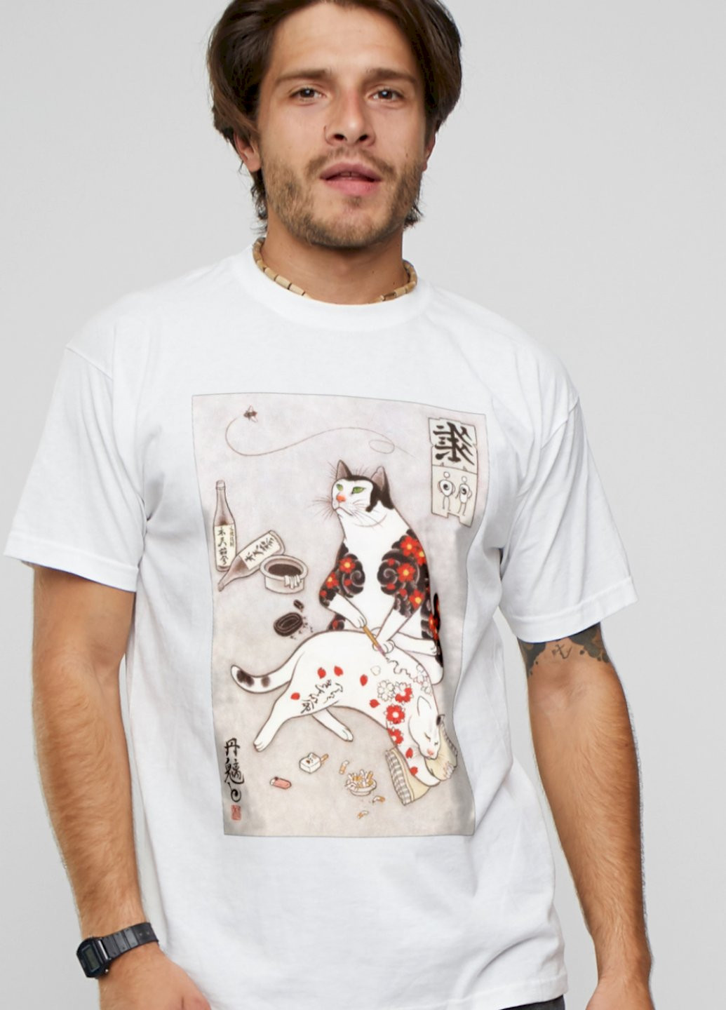 Белая футболка мужская YAPPI