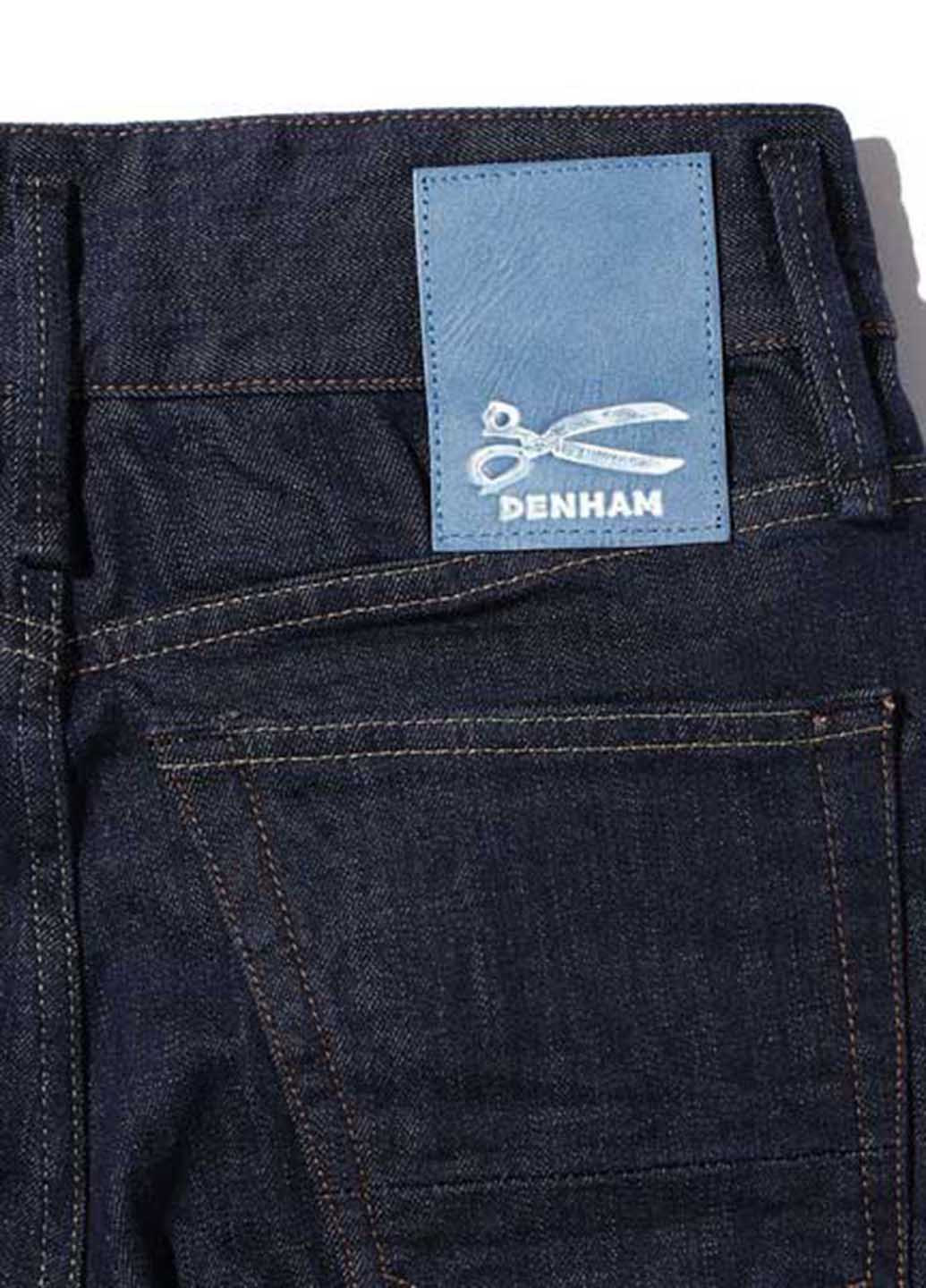 Темно-синие демисезонные зауженные джинсы Denham