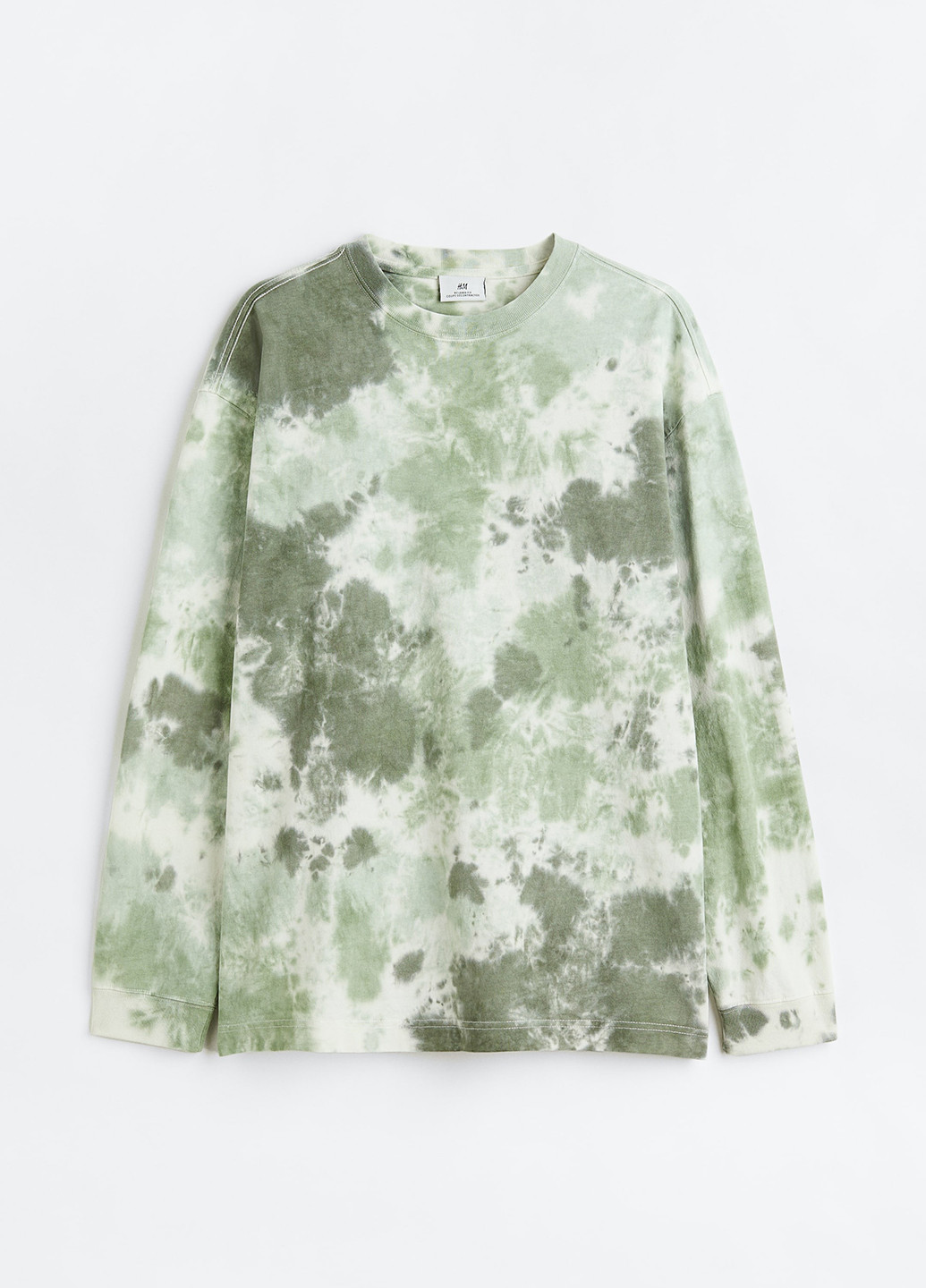 Разноцветный демисезонный кэжуал лонгслив H&M с абстрактным узором