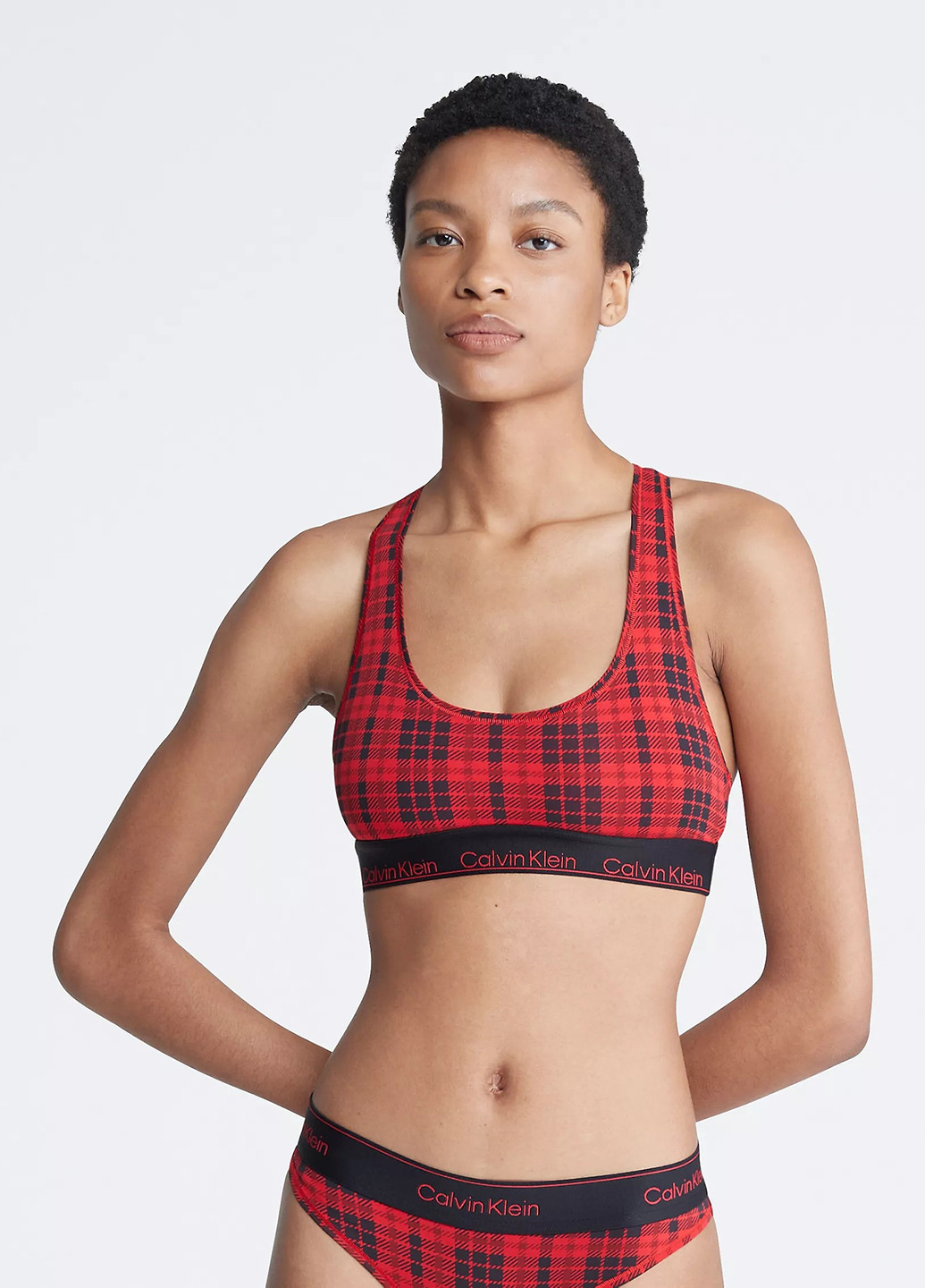 Комбінований топ бюстгальтер Calvin Klein без кісточок бавовна