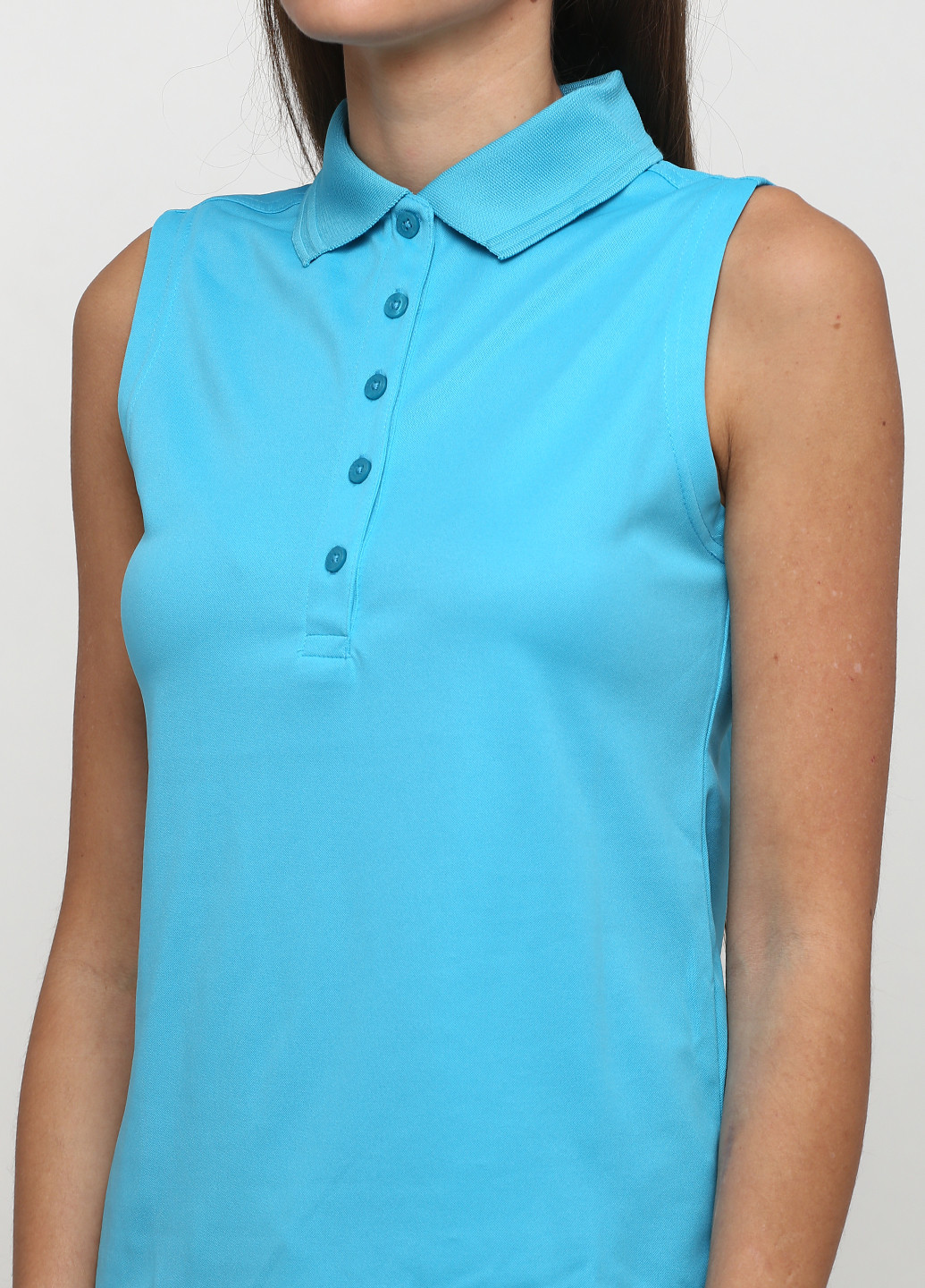 Голубой женская футболка-поло James & Nicholson однотонная