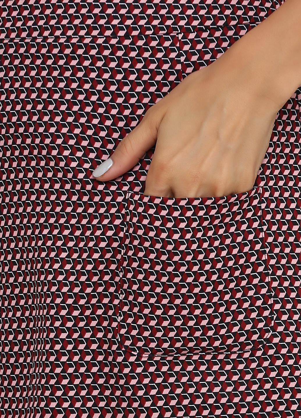 Бордовая кэжуал юбка Camaieu а-силуэта (трапеция)
