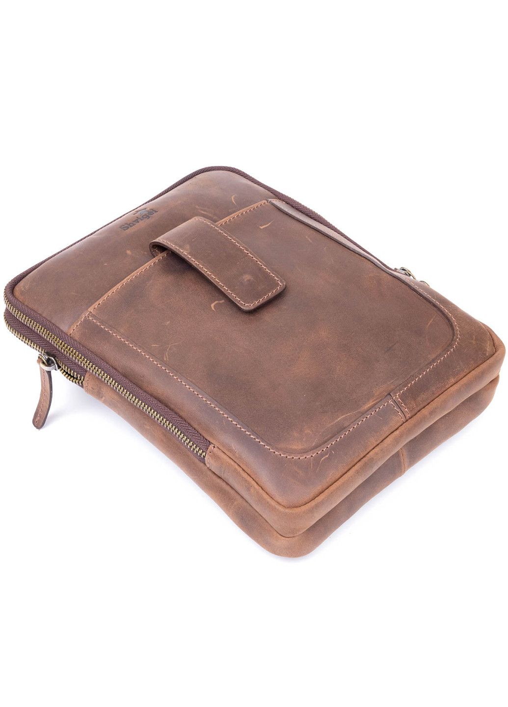 Чоловіча шкіряна сумка 20х26,5х4,5 см Shvigel (252126992)