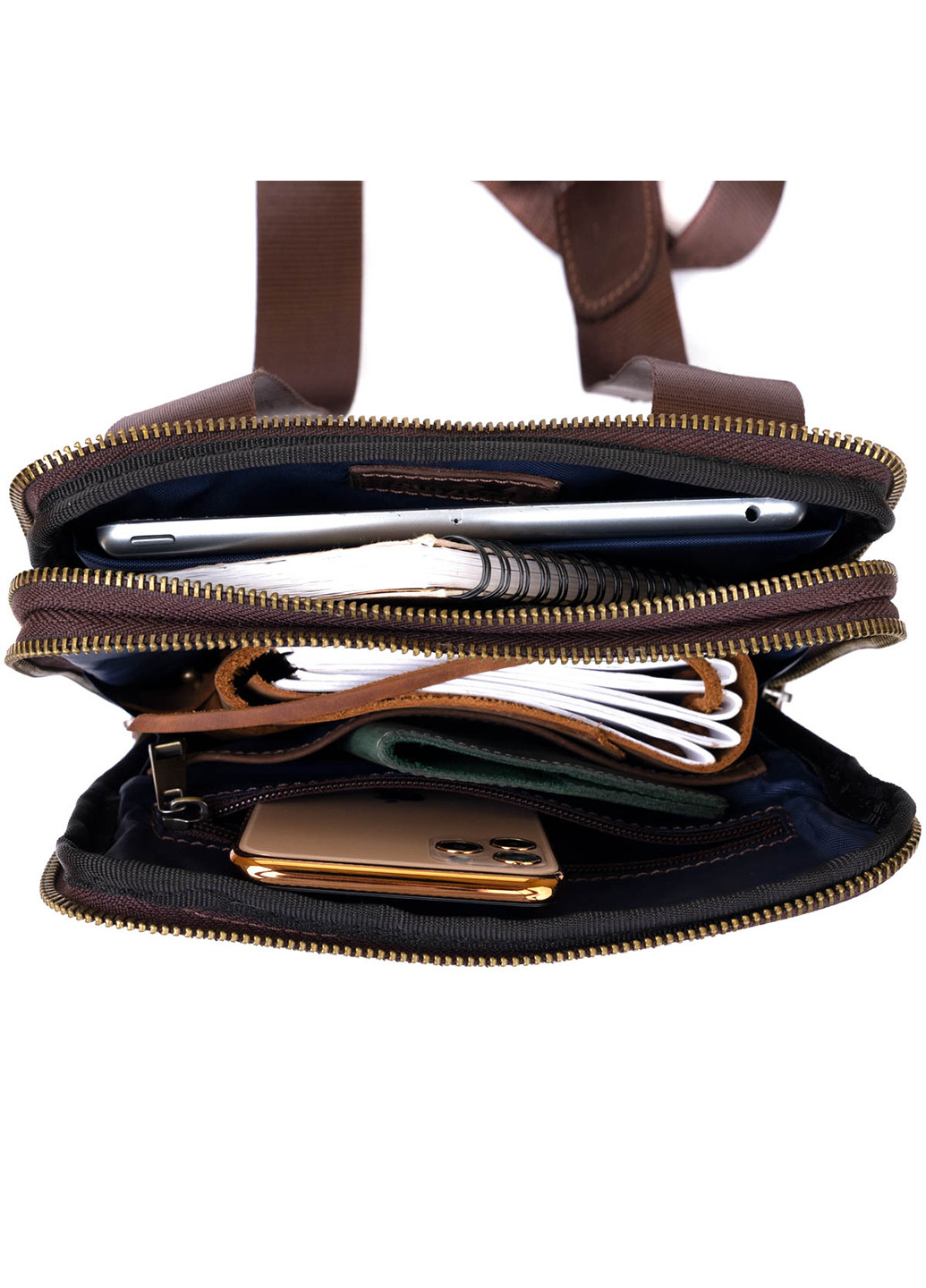 Чоловіча шкіряна сумка 20х26,5х4,5 см Shvigel (252126992)