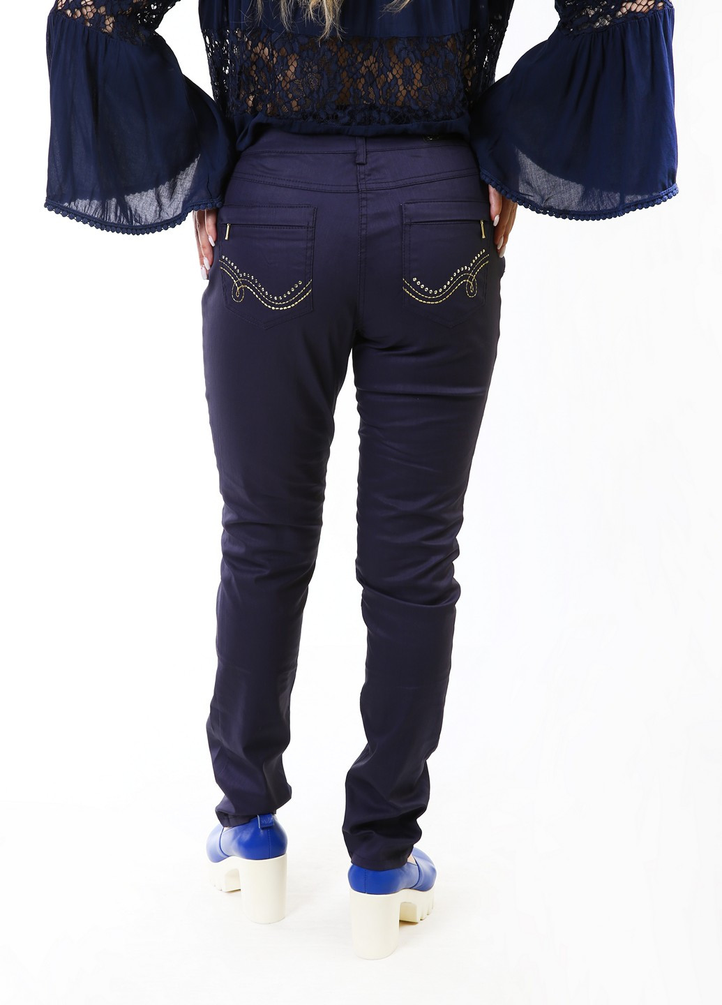 Темно-синие кэжуал демисезонные брюки 3SUISSES