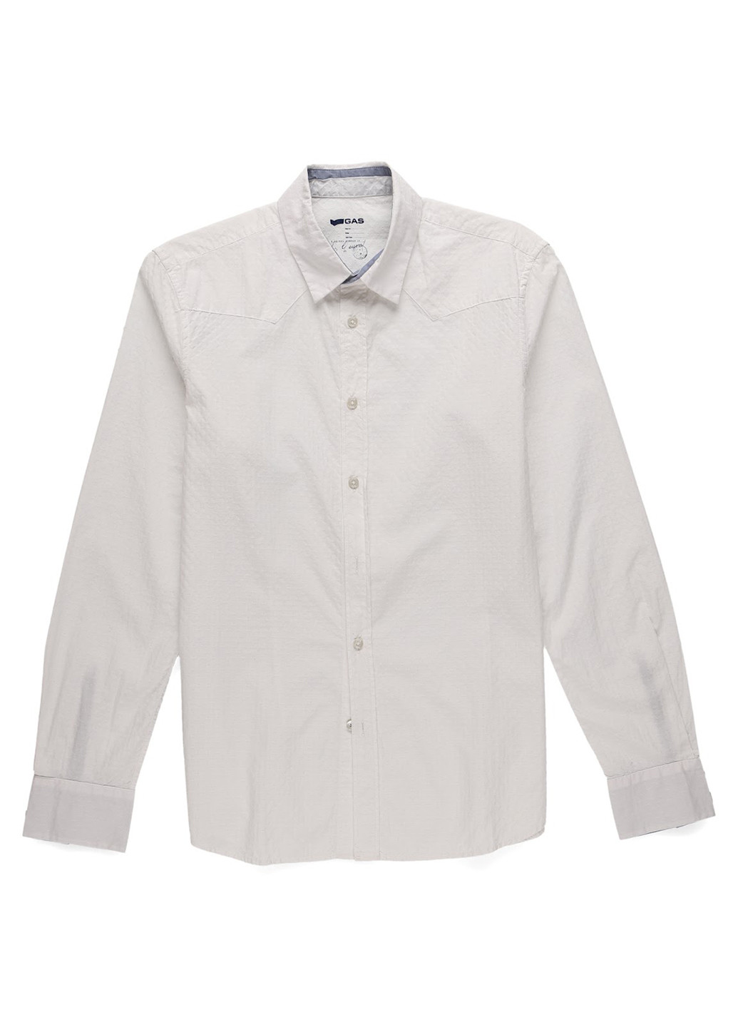 Белая кэжуал рубашка однотонная Gas