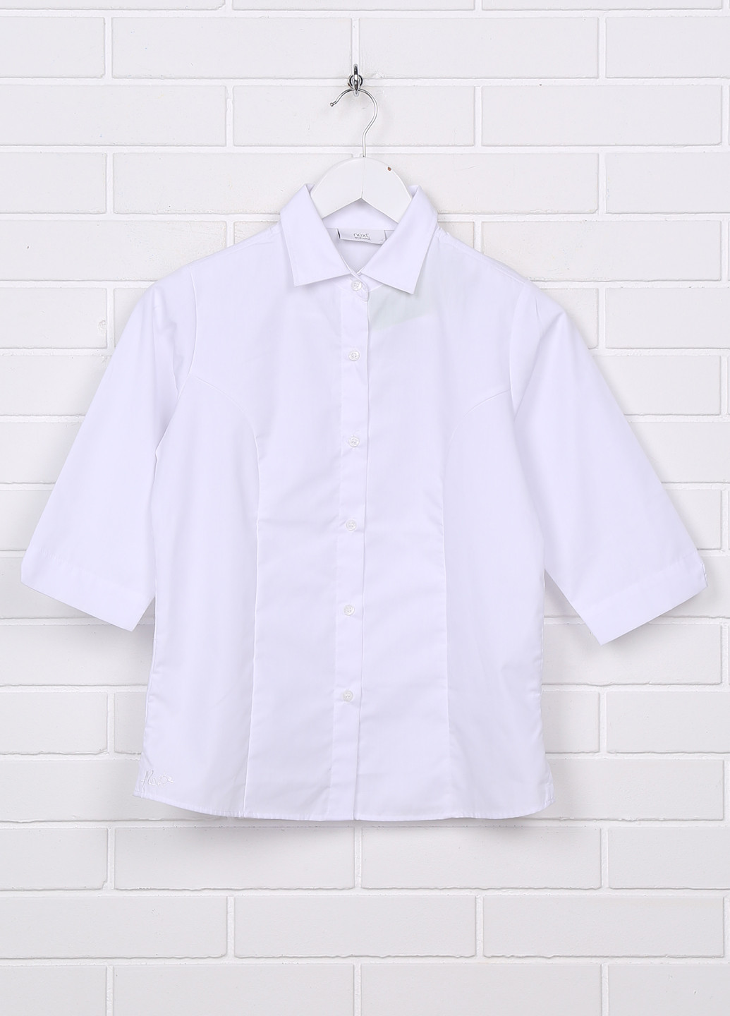 Белая классическая рубашка однотонная Next