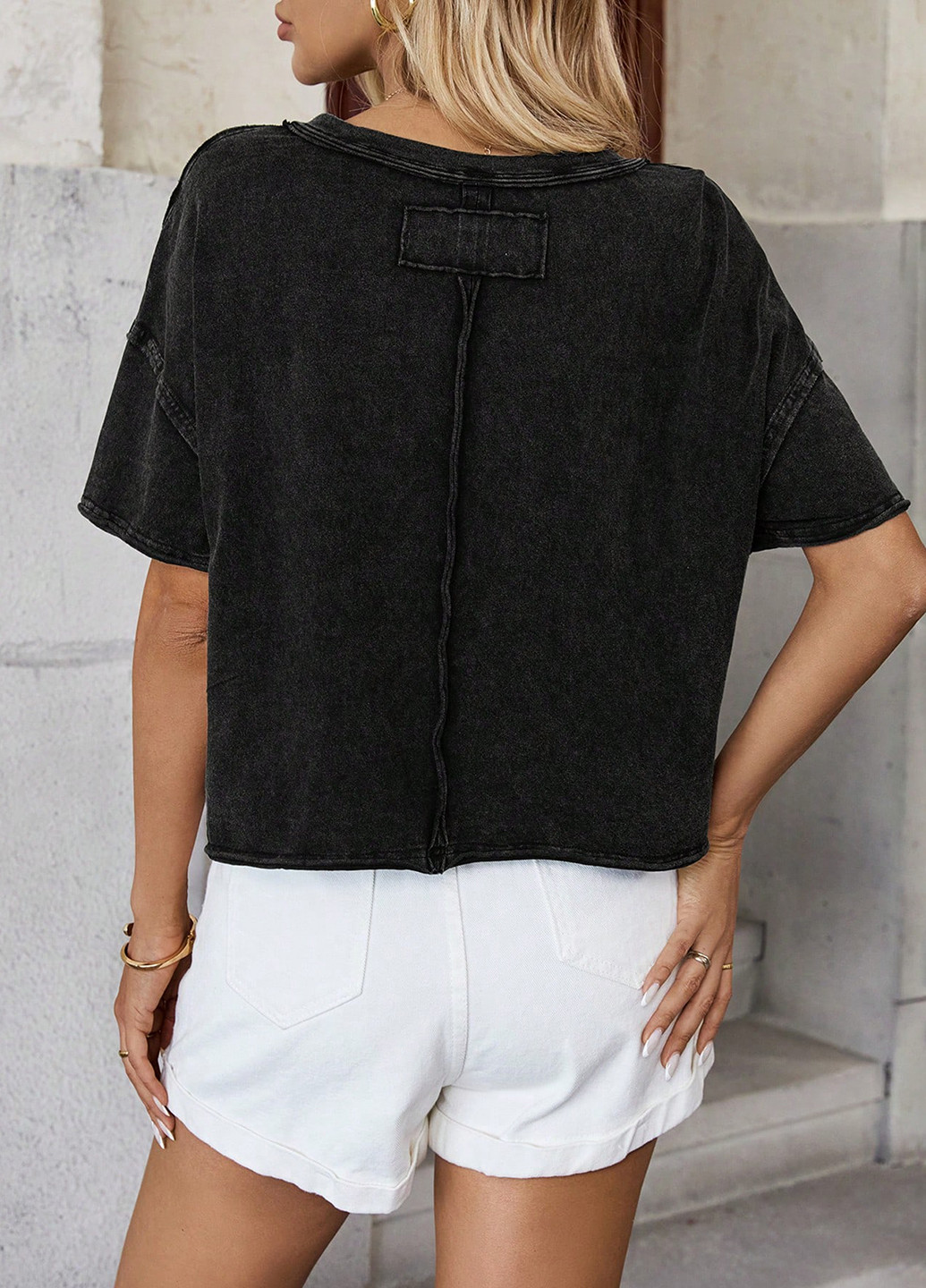 Графитовая блуза SHEIN