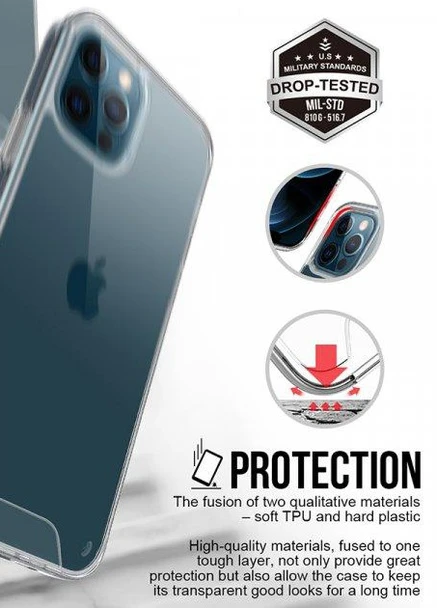 Протиударний силіконовий чохол Space для iPhone 12 Pro Max Прозорий No Brand (254324973)