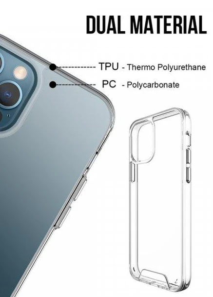 Протиударний силіконовий чохол Space для iPhone 12 Pro Max Прозорий No Brand (254324973)