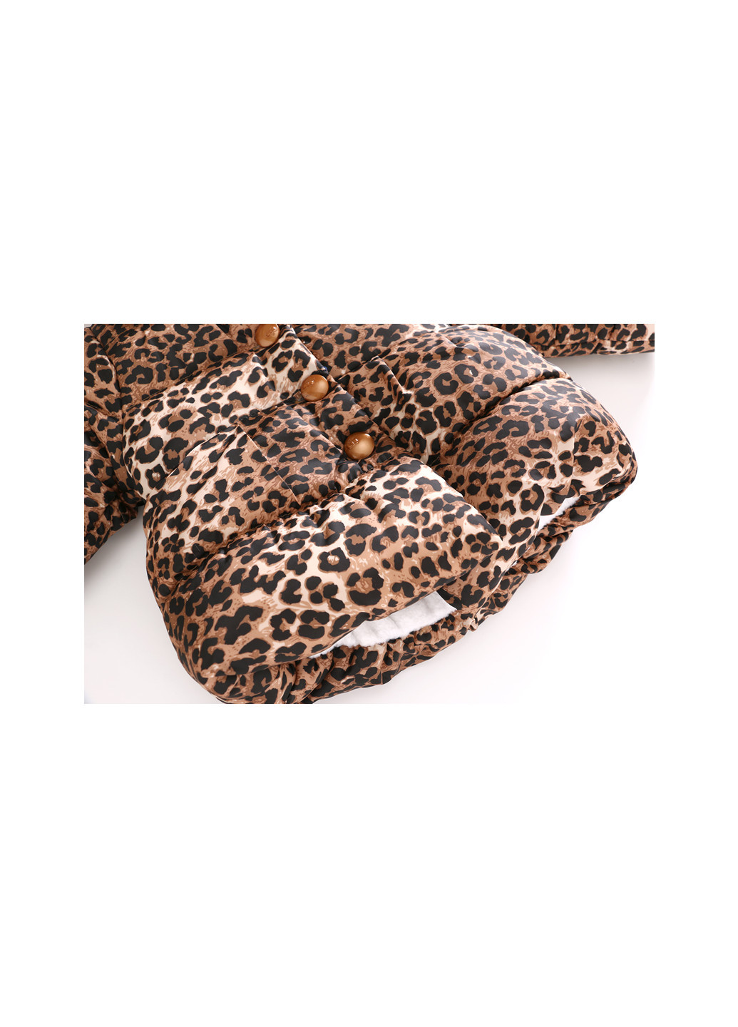 Коричнева демісезонна куртка для дівчинки демісезонна леопард Jomake 51155
