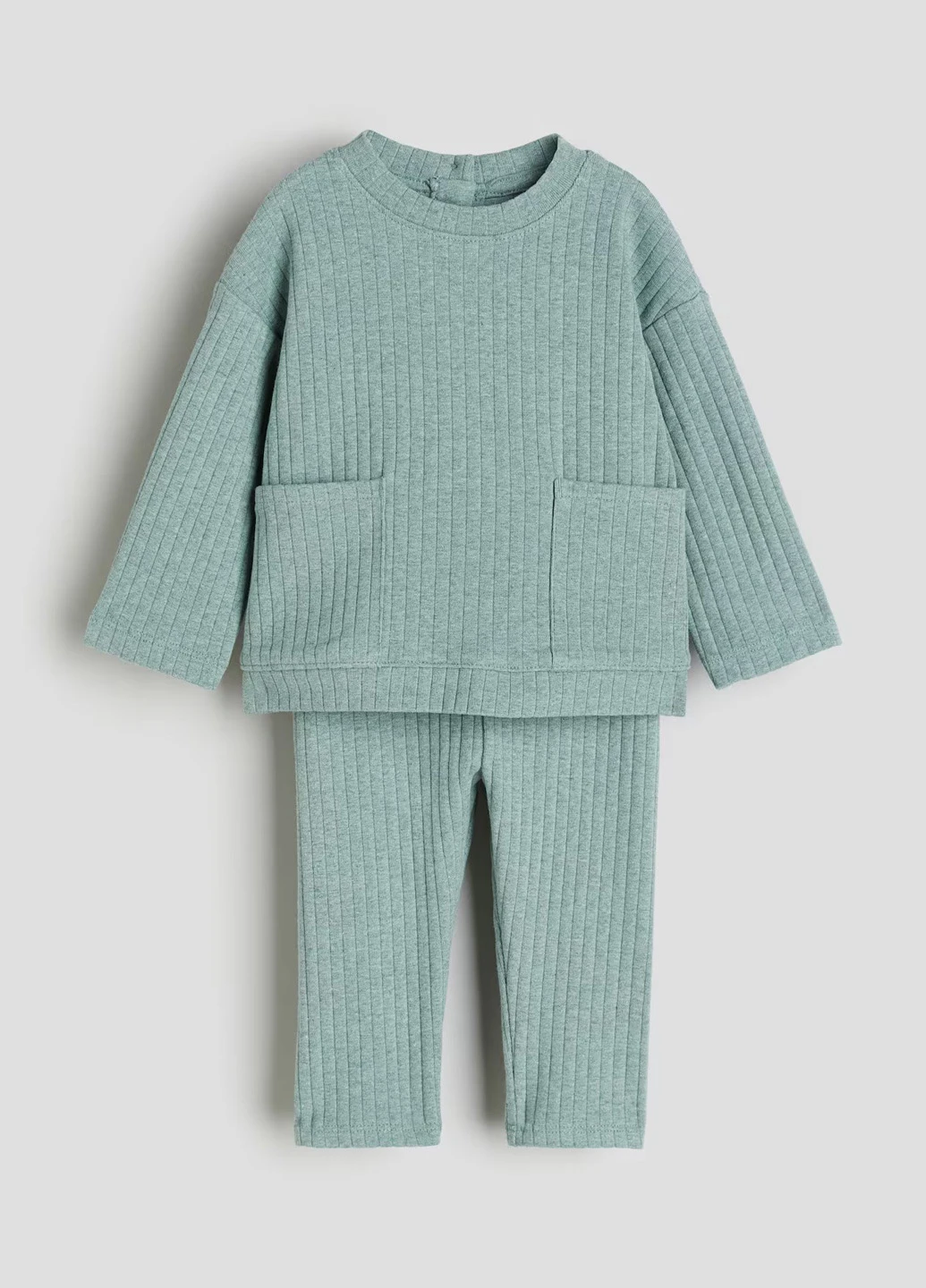 Світло-зелений демісезонний комплект (світшот, штани) H&M