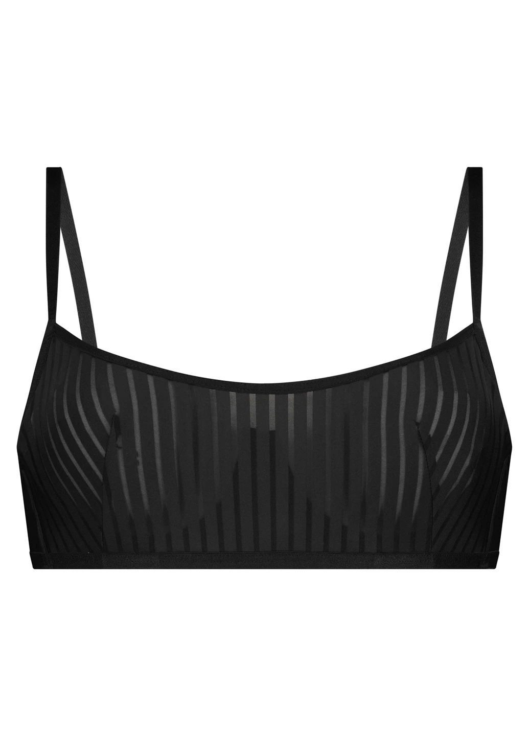 Чёрный топ бюстгальтер Hunkemoller с косточками полиамид