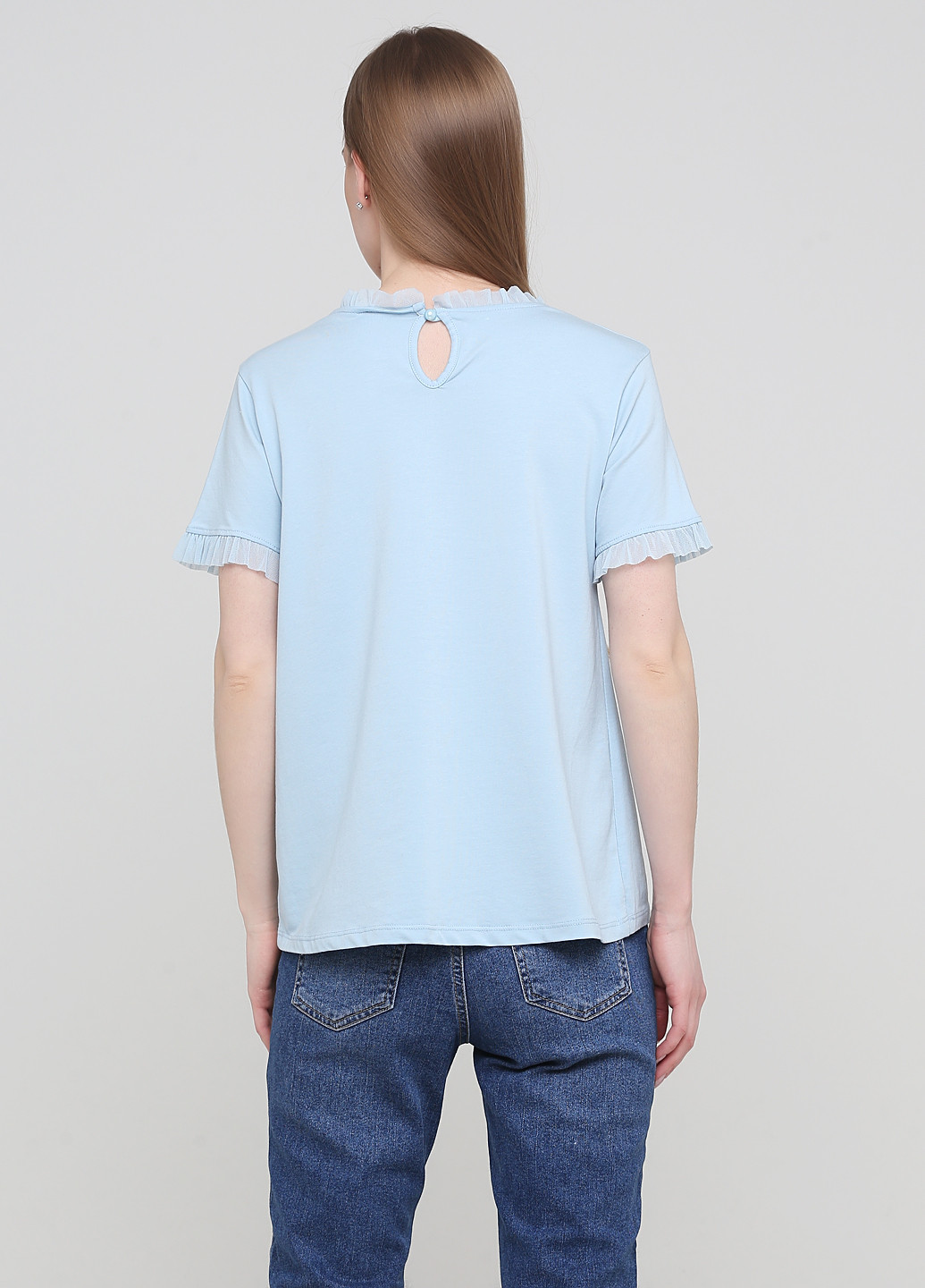 Блакитна літня футболка Lumina