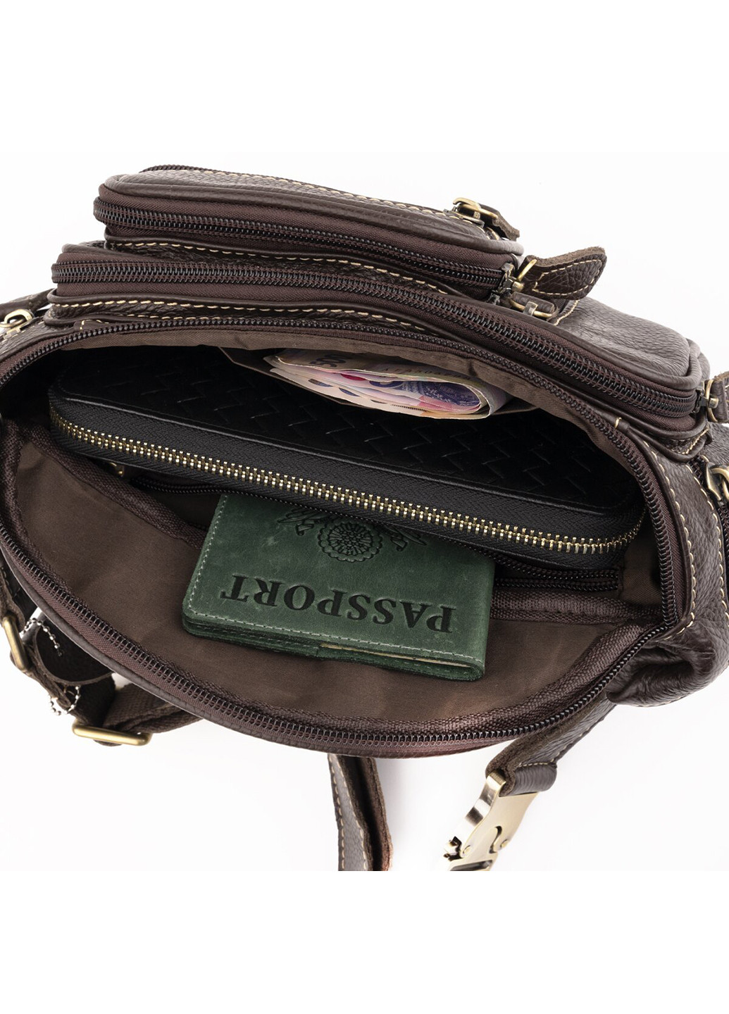 Мужская кожаная сумка 29х12,5х8 см Vintage (252131840)