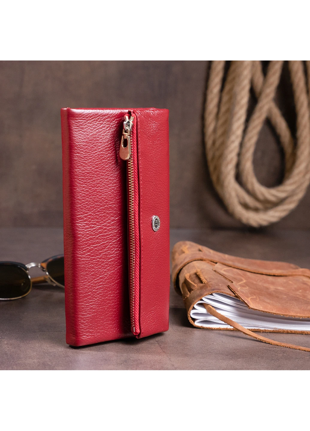 Жіночий шкіряний гаманець-клатч 18,5х9,8х2 см st leather (229461063)