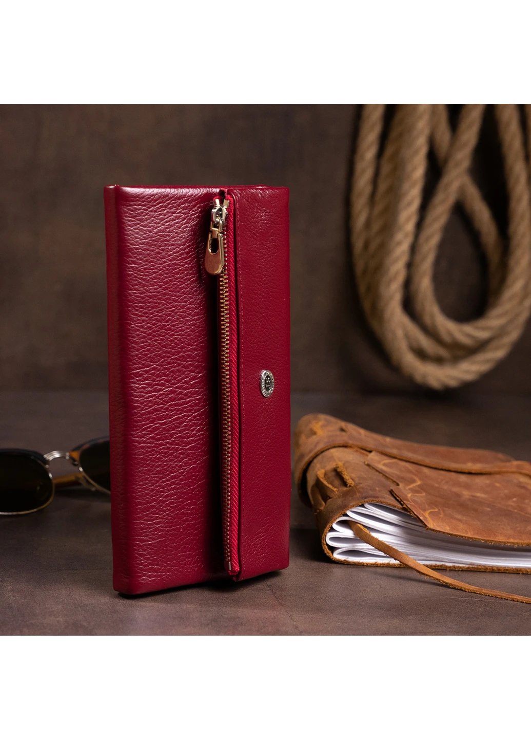 Жіночий шкіряний гаманець-клатч 18,5х9,8х2 см st leather (229461063)