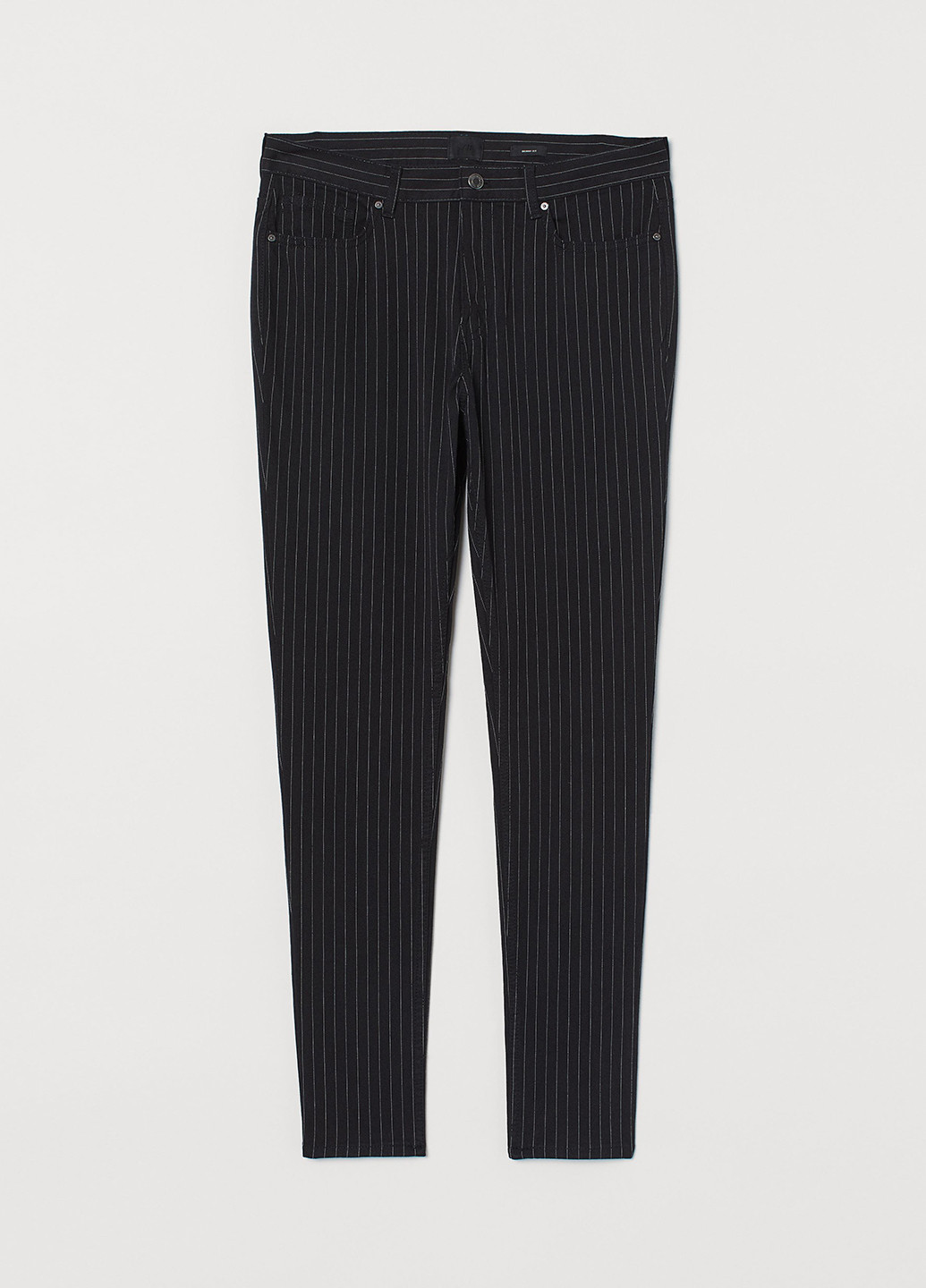 Черные демисезонные зауженные джинсы H&M