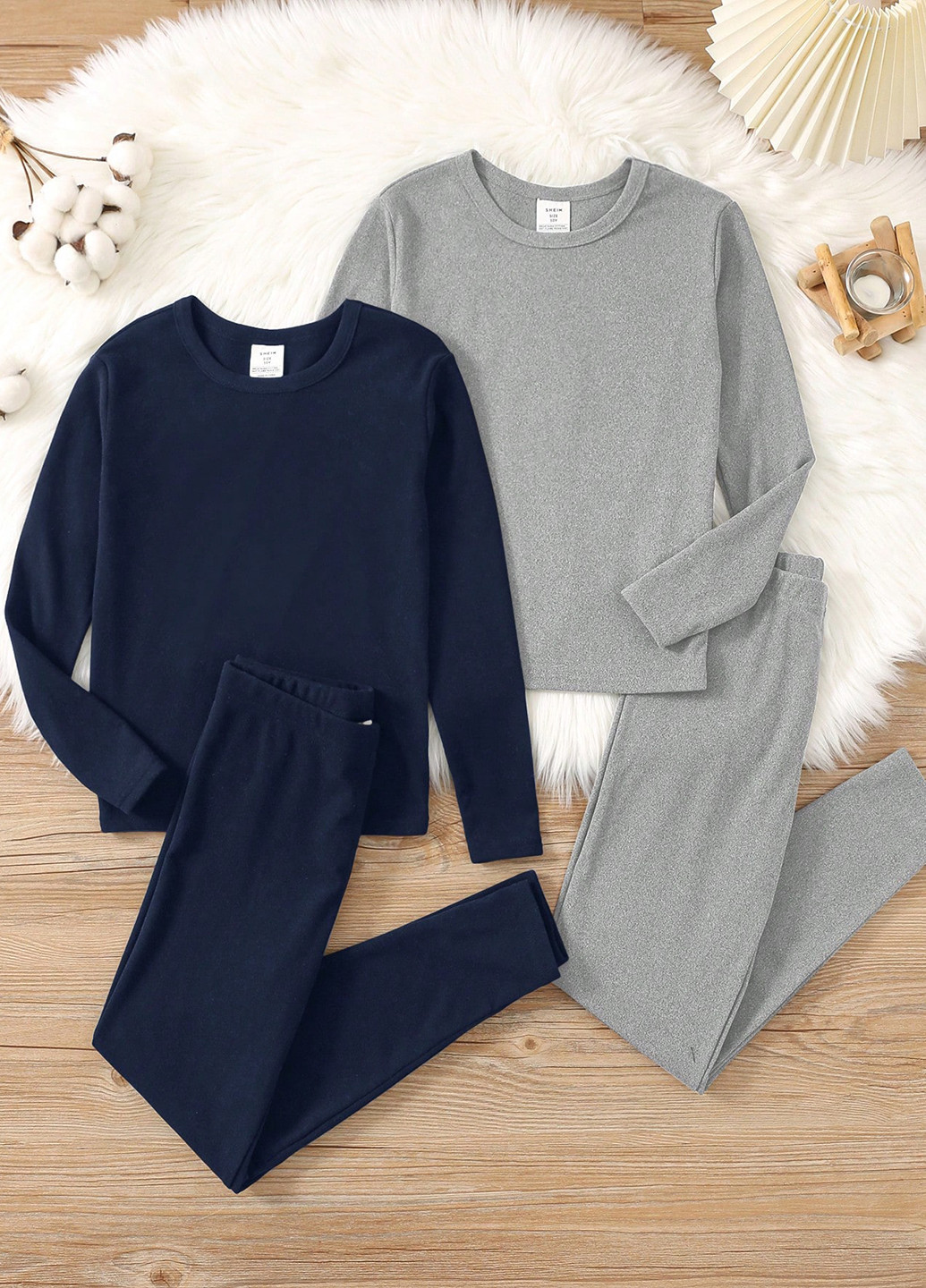 Комбінована зимня піжама (кофта, штани) SHEIN