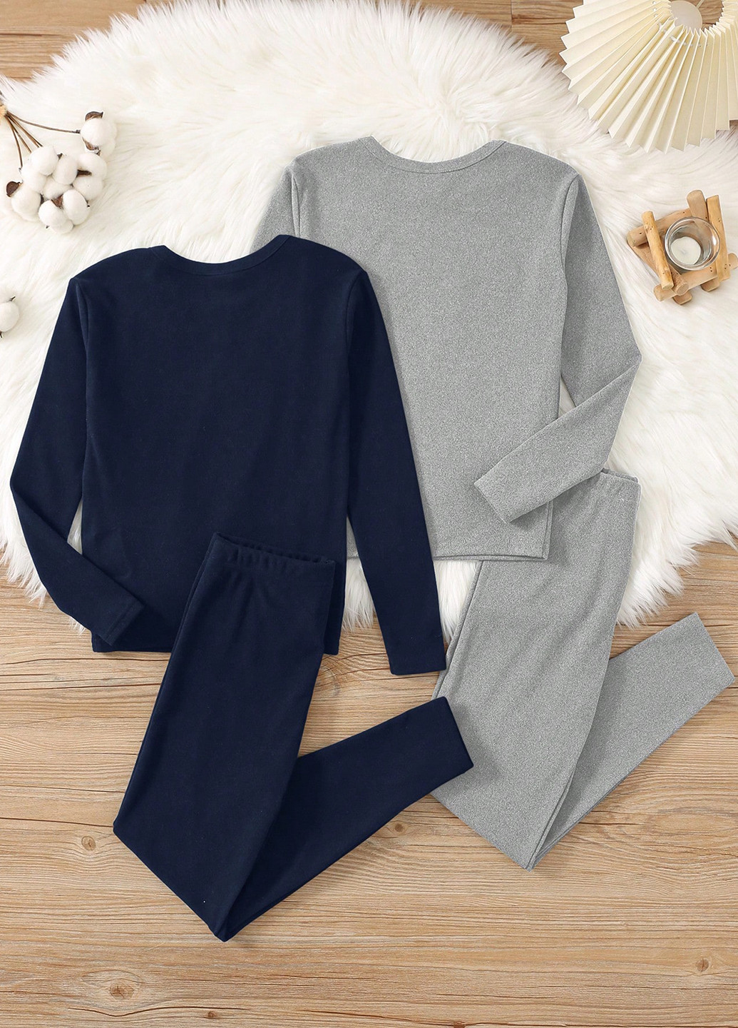 Комбінована зимня піжама (кофта, штани) SHEIN