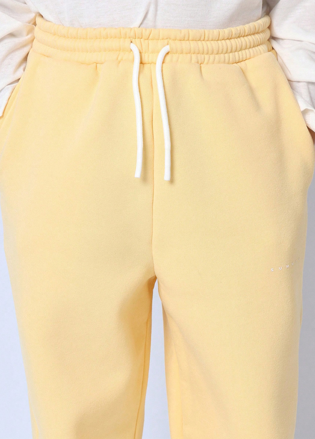 Желтые спортивные, кэжуал демисезонные брюки джоггеры SHEIN