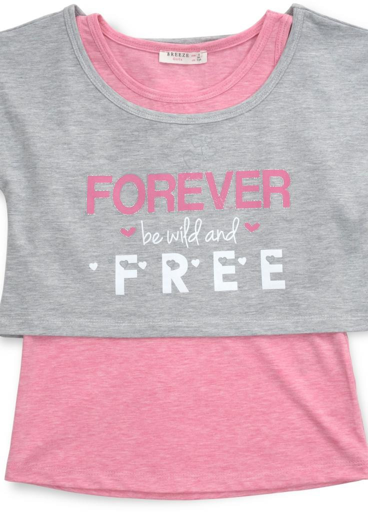 Білий демісезонний костюм десткий "forever" (14586-164g-pink) Breeze