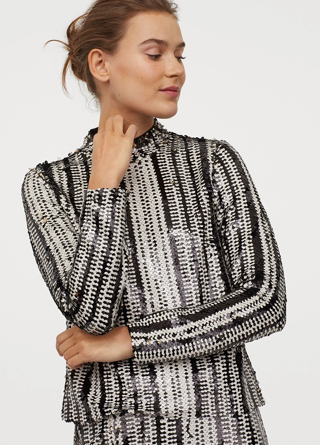 Чёрно-белую блуза H&M Basic