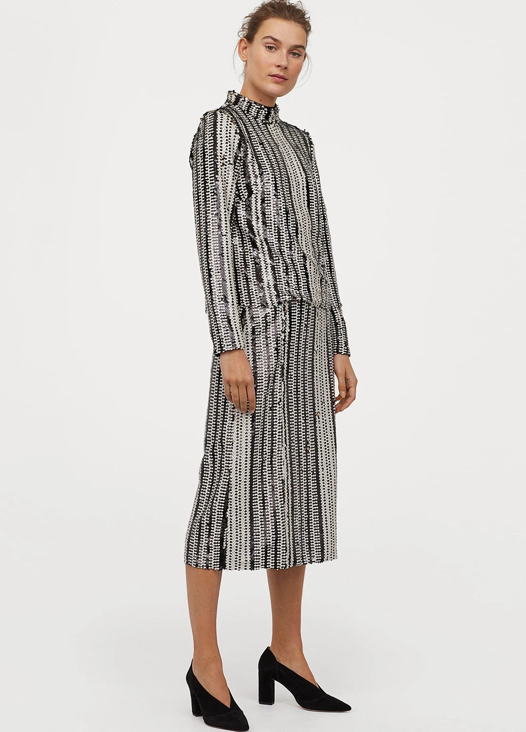 Чёрно-белую блуза H&M Basic