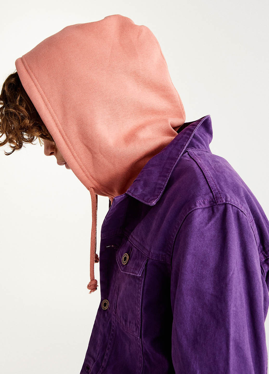 Фиолетовая демисезонная куртка Pull & Bear