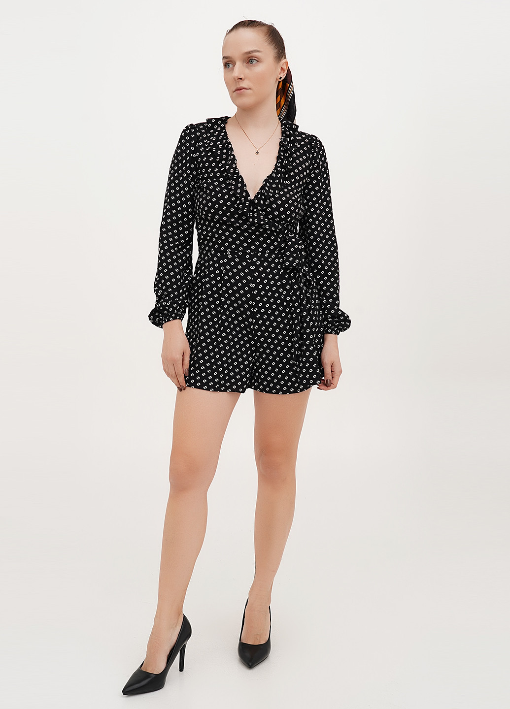 Комбинезон Michael Kors комбинезон-шорты горошек чёрный кэжуал полиэстер