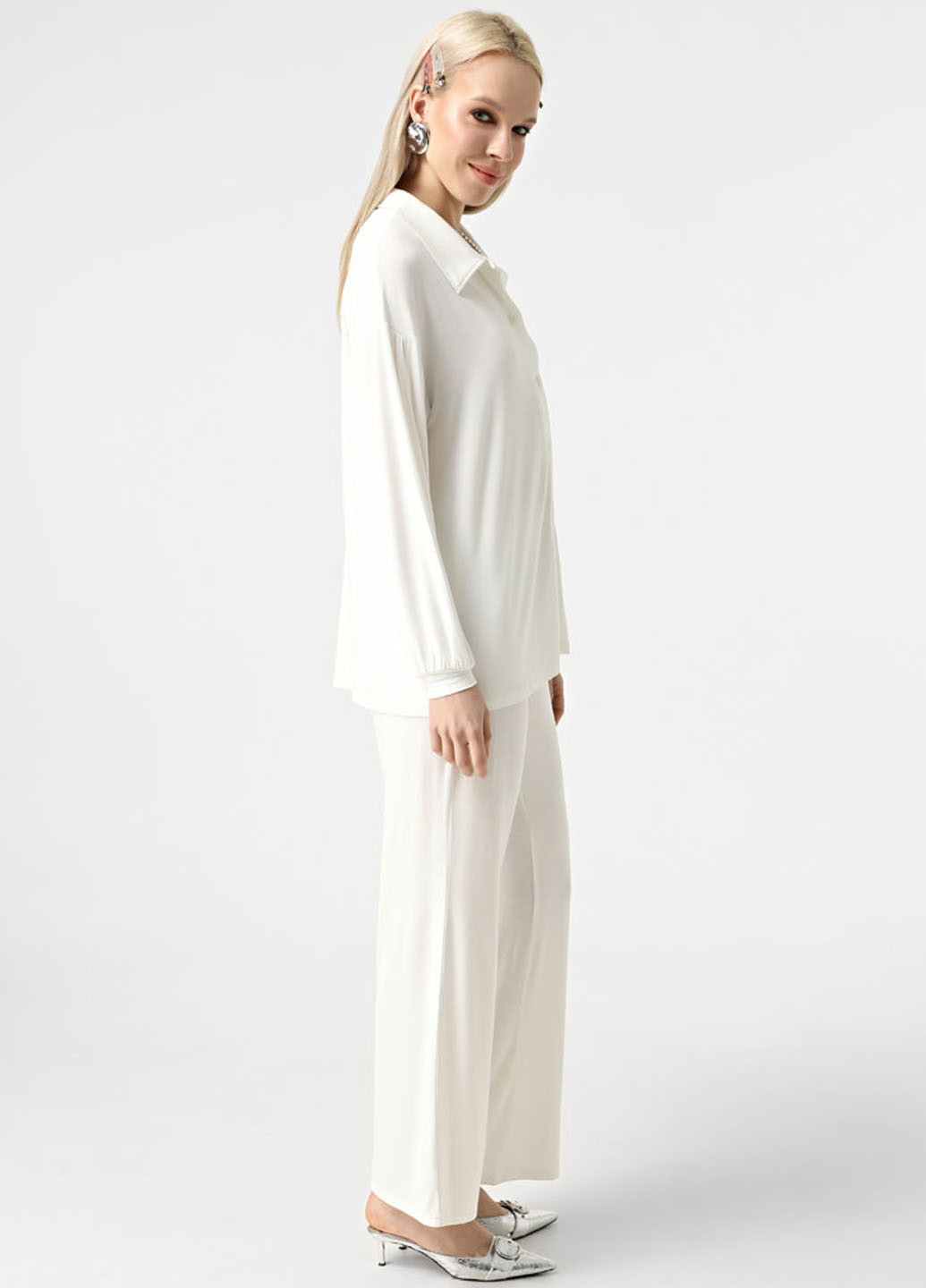 Молочна всесезон піжама (сорочка, штани) сорочка + брюки Promin