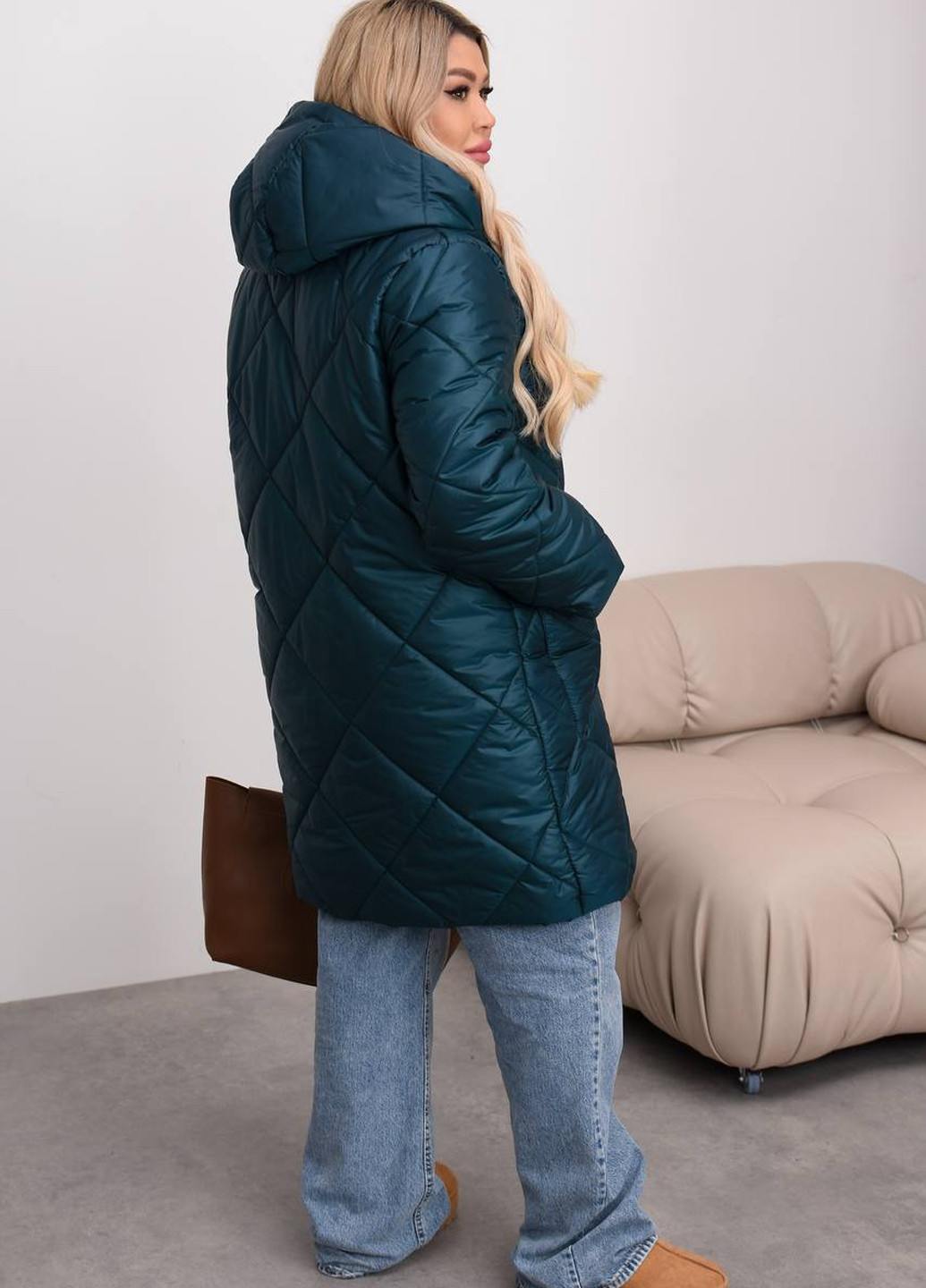 Темно-зелена демісезонна куртка куртка-пальто Fashion