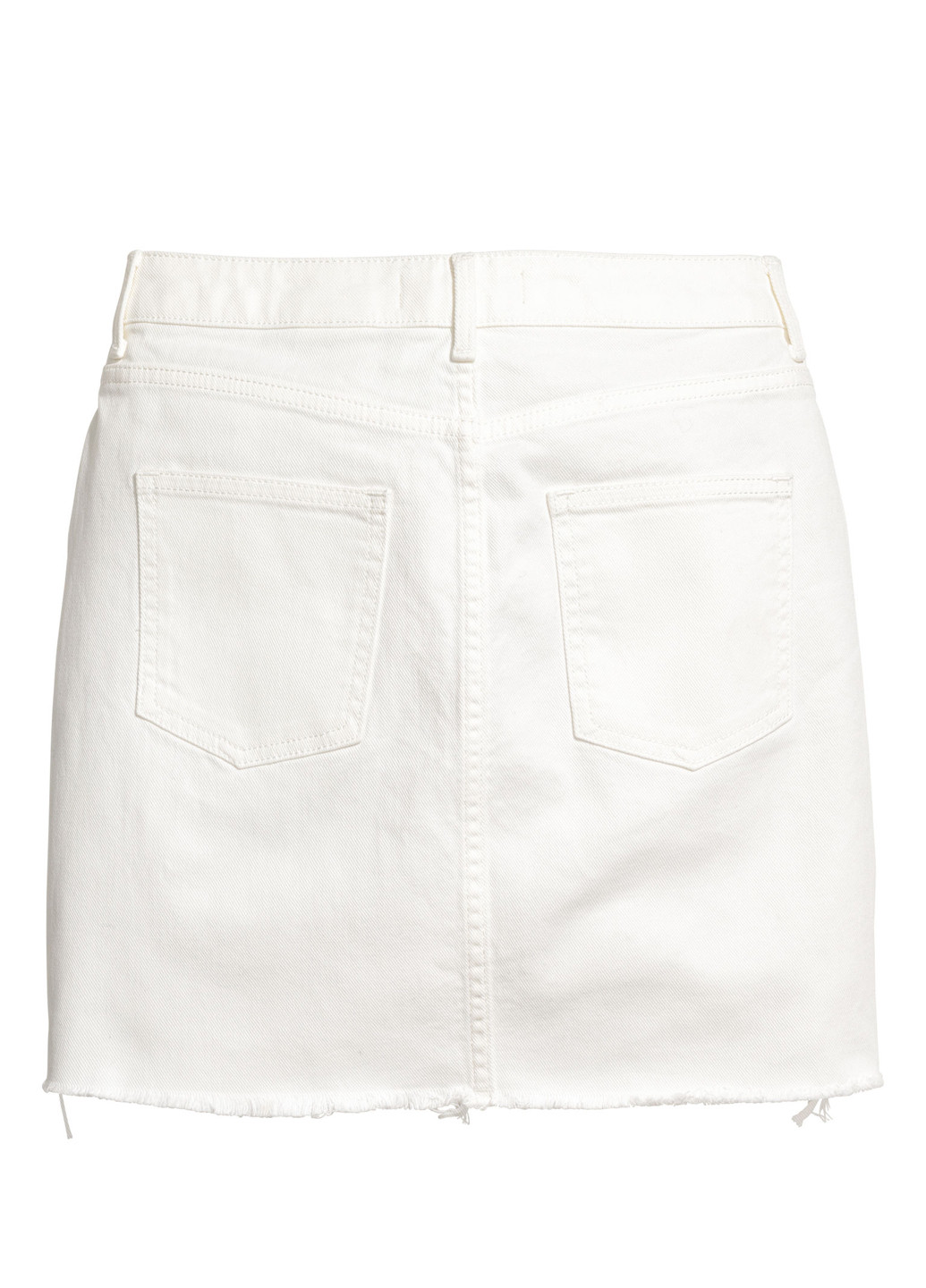 Спідниця H&M однотонна біла джинсова