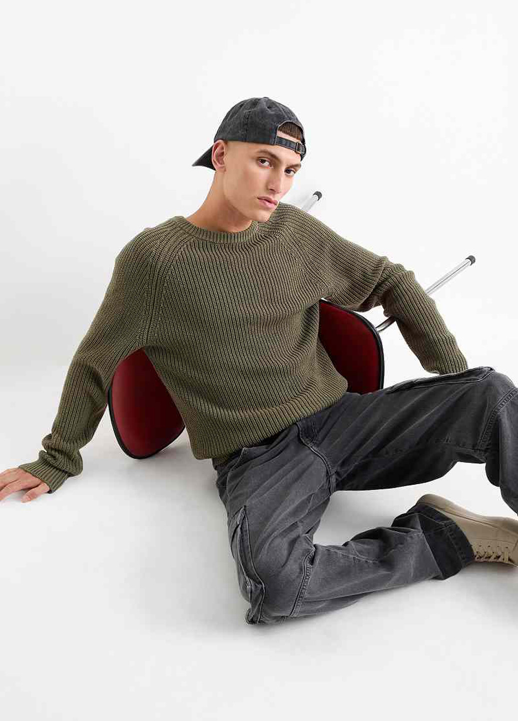 Оливковый (хаки) демисезонный джемпер джемпер C&A