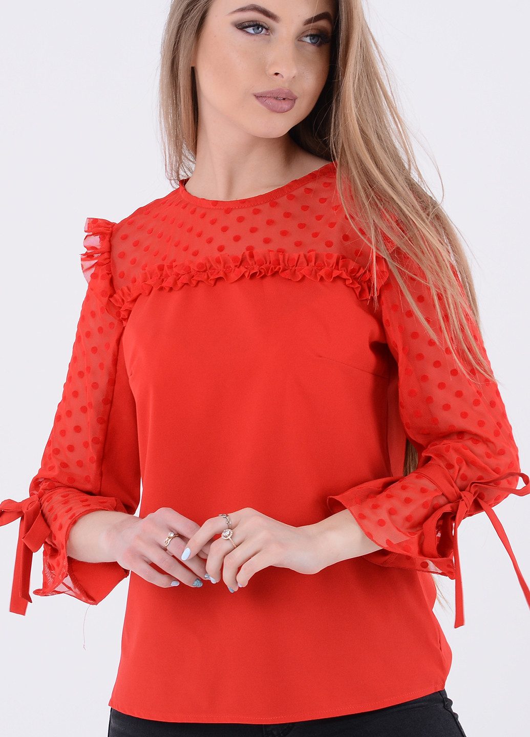 Красная демисезонная блуза Santali
