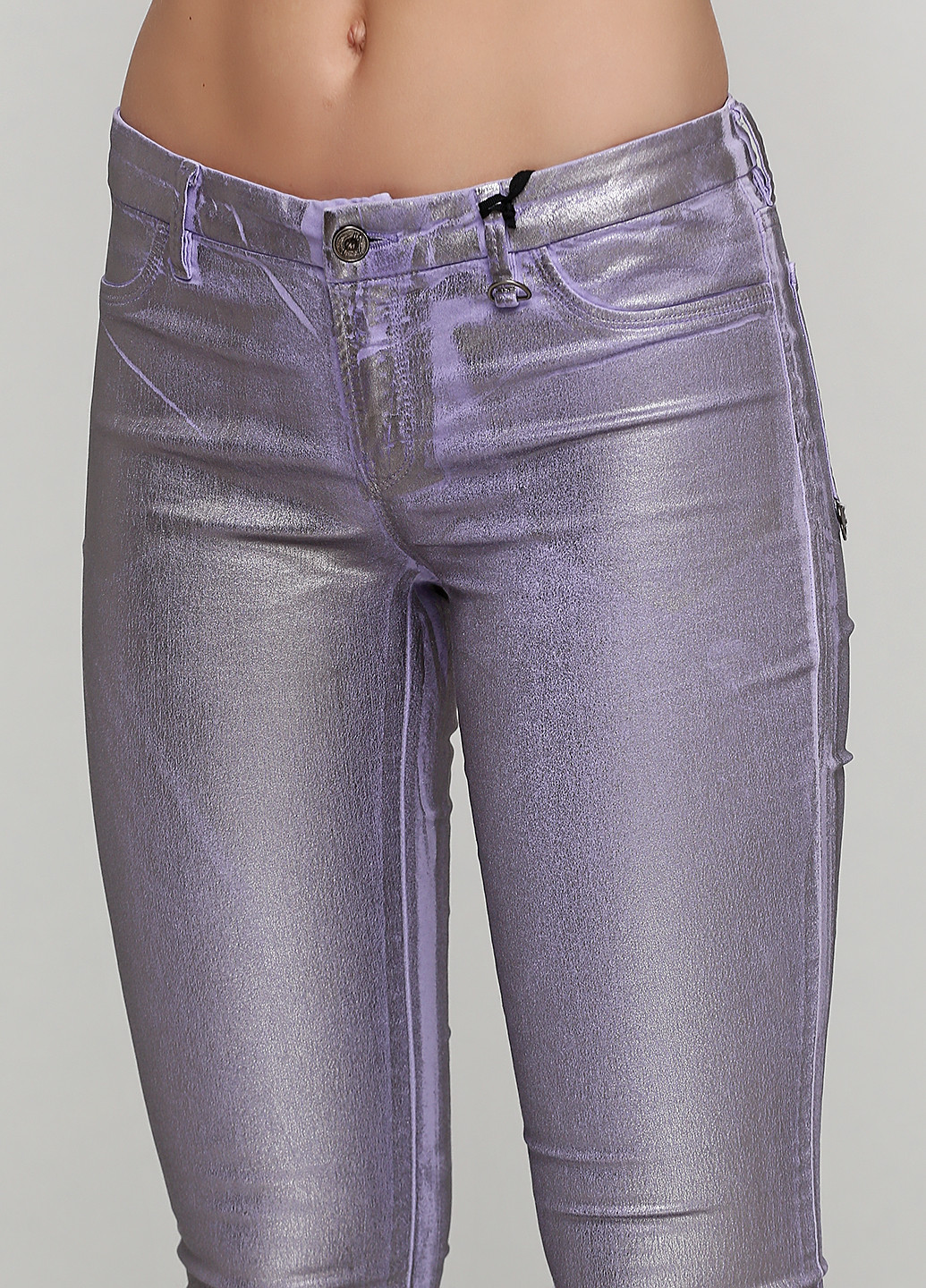 Лиловые кэжуал демисезонные зауженные брюки Guess by Marciano