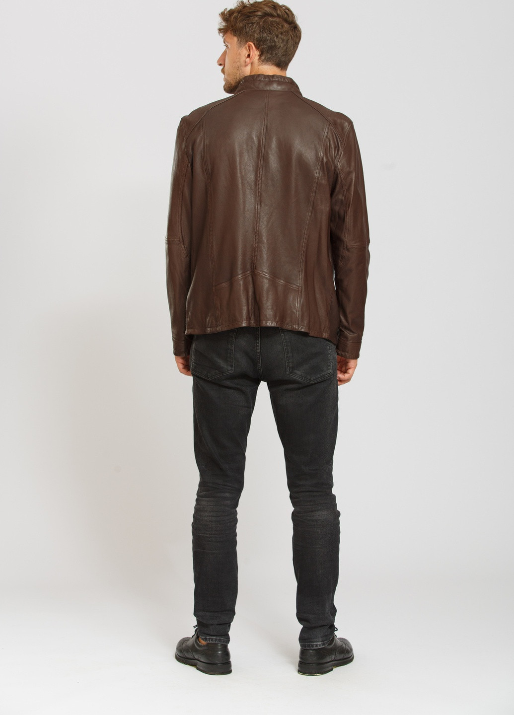 Темно-серая демисезонная куртка коричневый Cvk brand