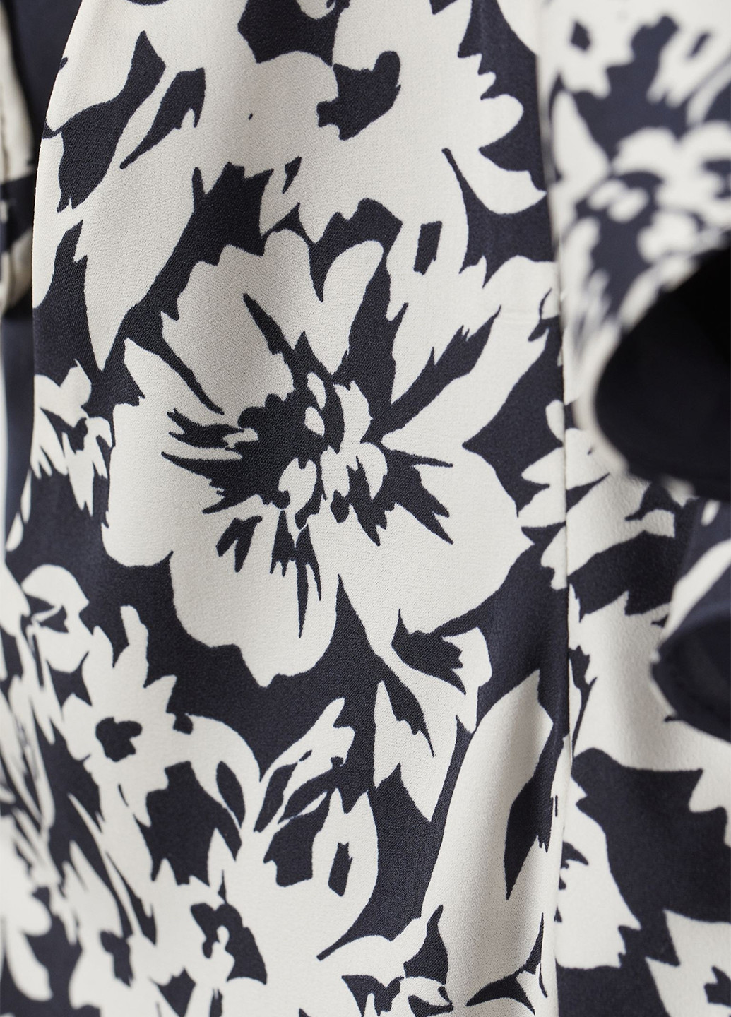 Комбинезон H&M комбинезон-брюки цветочный тёмно-синий кэжуал полиэстер