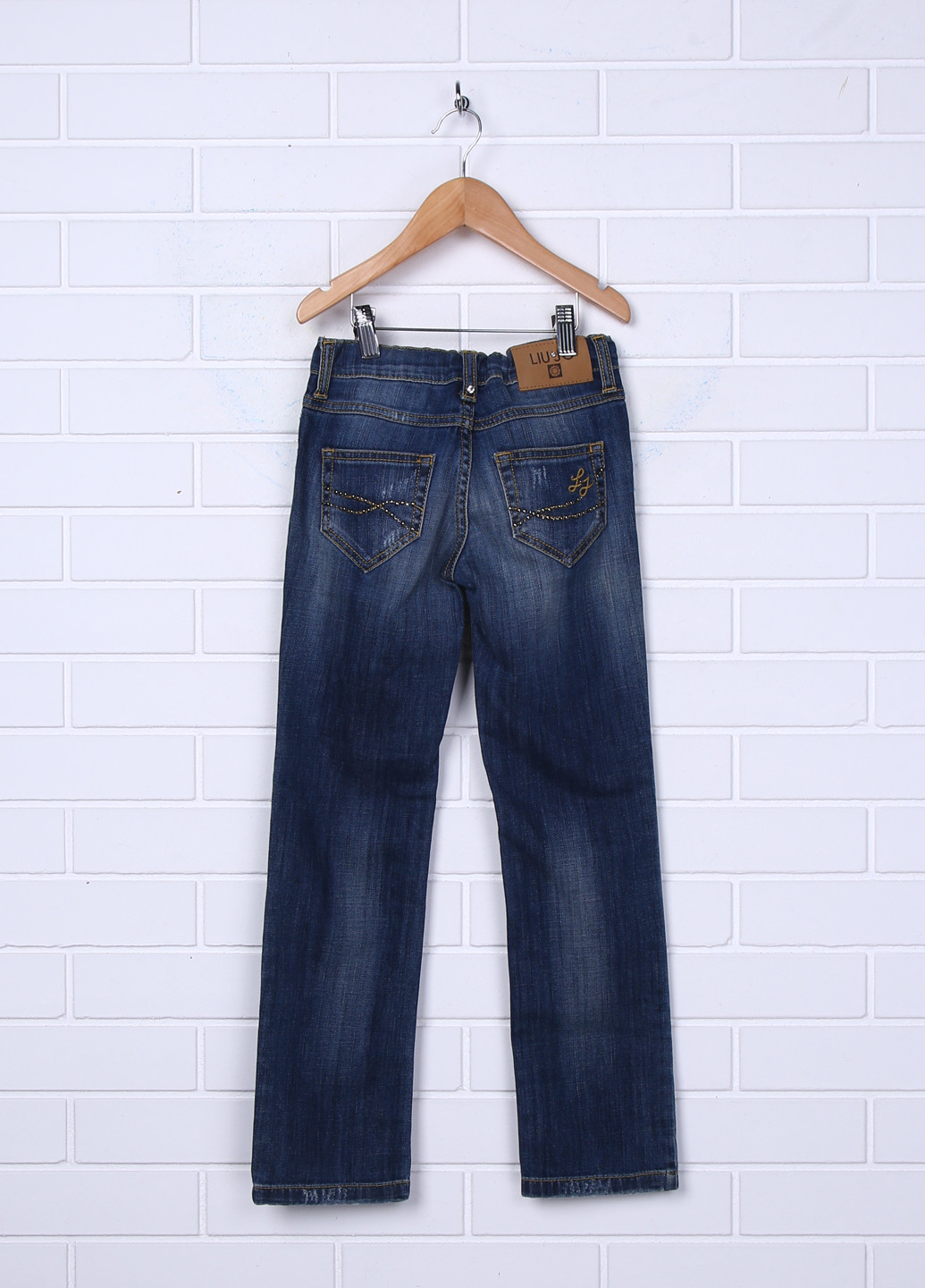 Голубые демисезонные прямые джинсы Liu-Jo