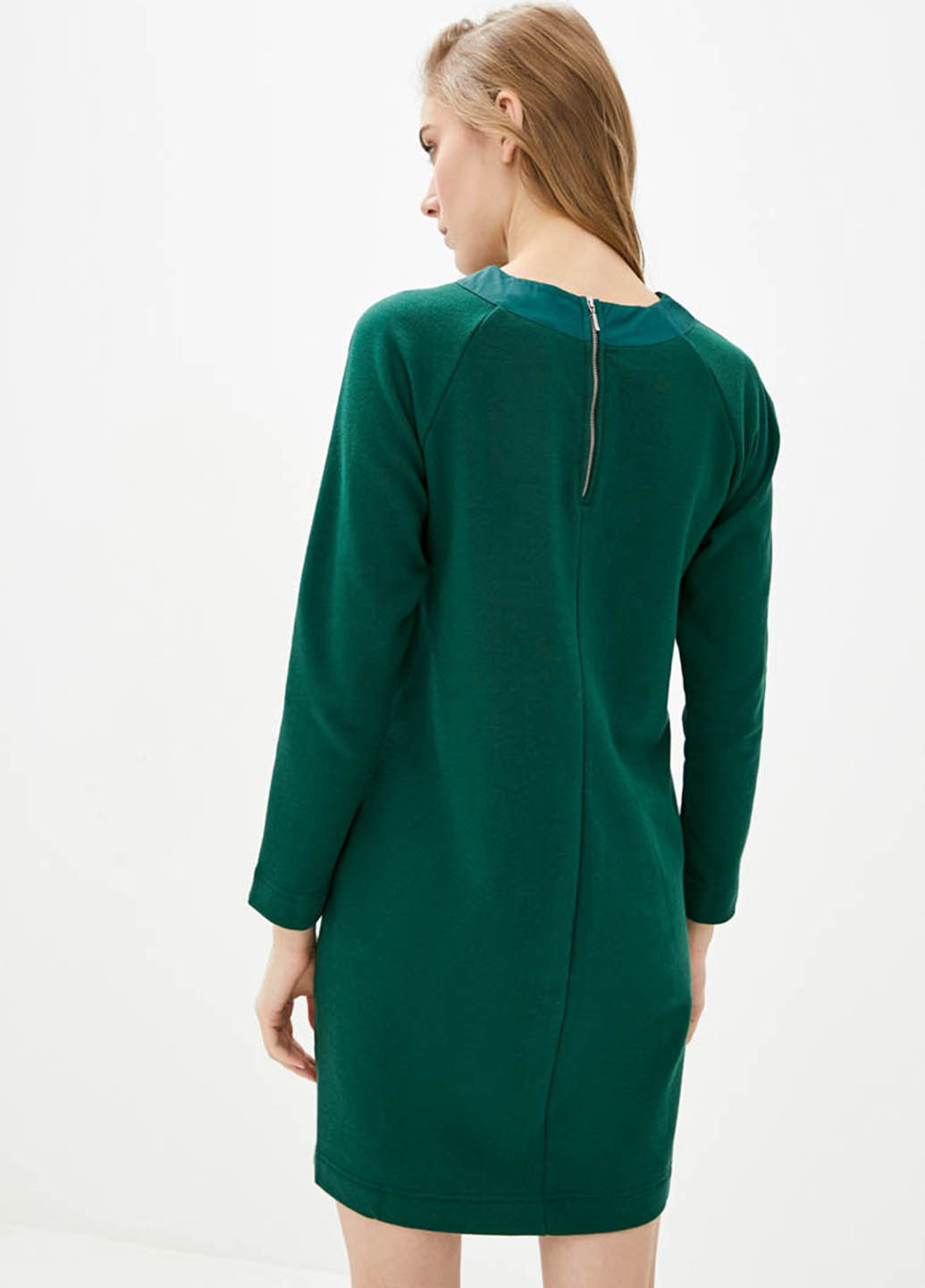 Темно-зеленое кэжуал платье платье-свитшот Promin однотонное