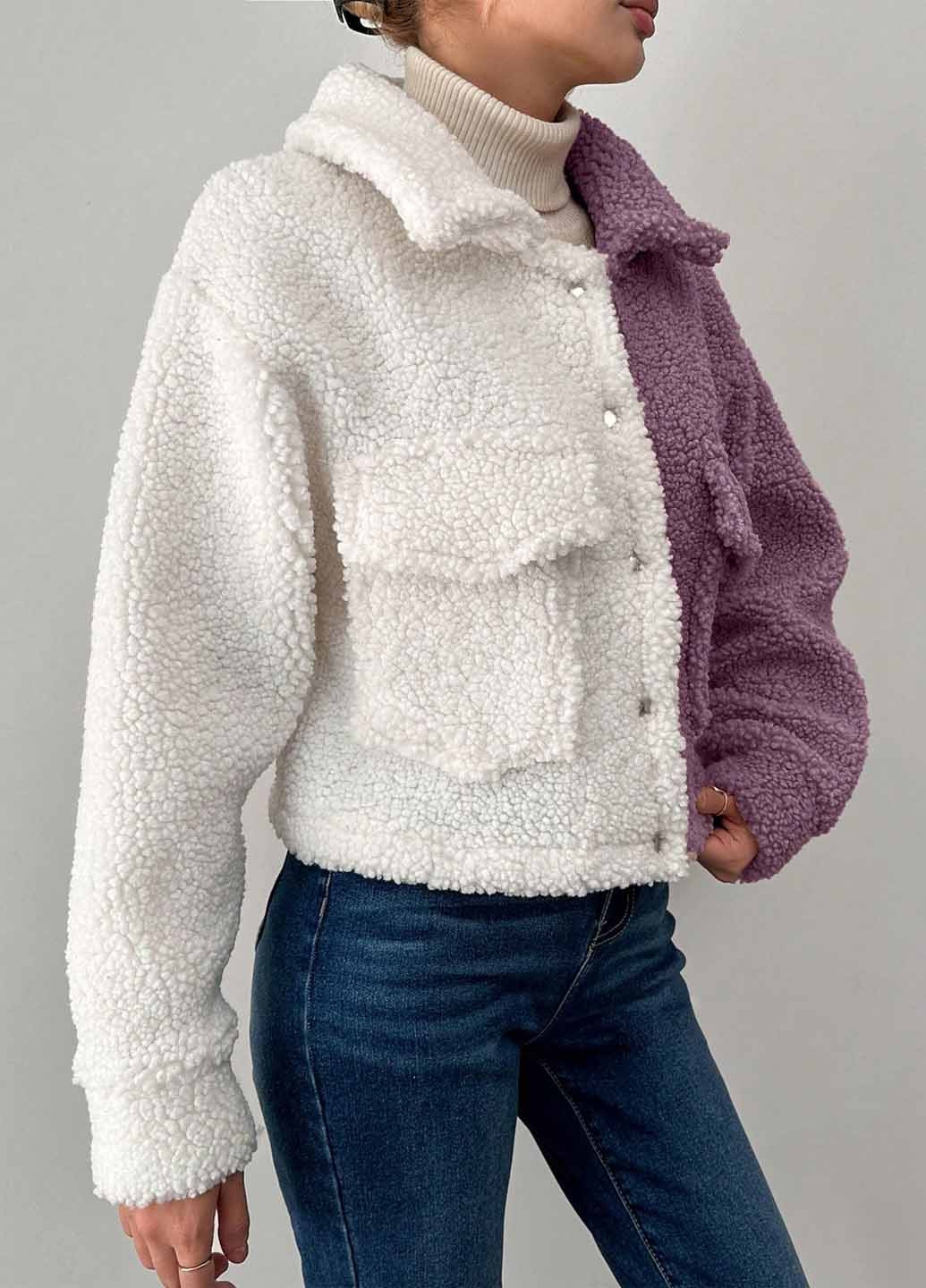 Комбинированная демисезонная куртка куртка-пиджак SHEIN