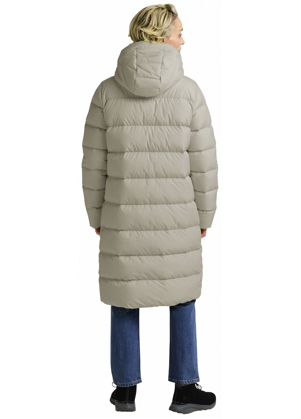 Светло-бежевый зимний Пуховик Jack Wolfskin