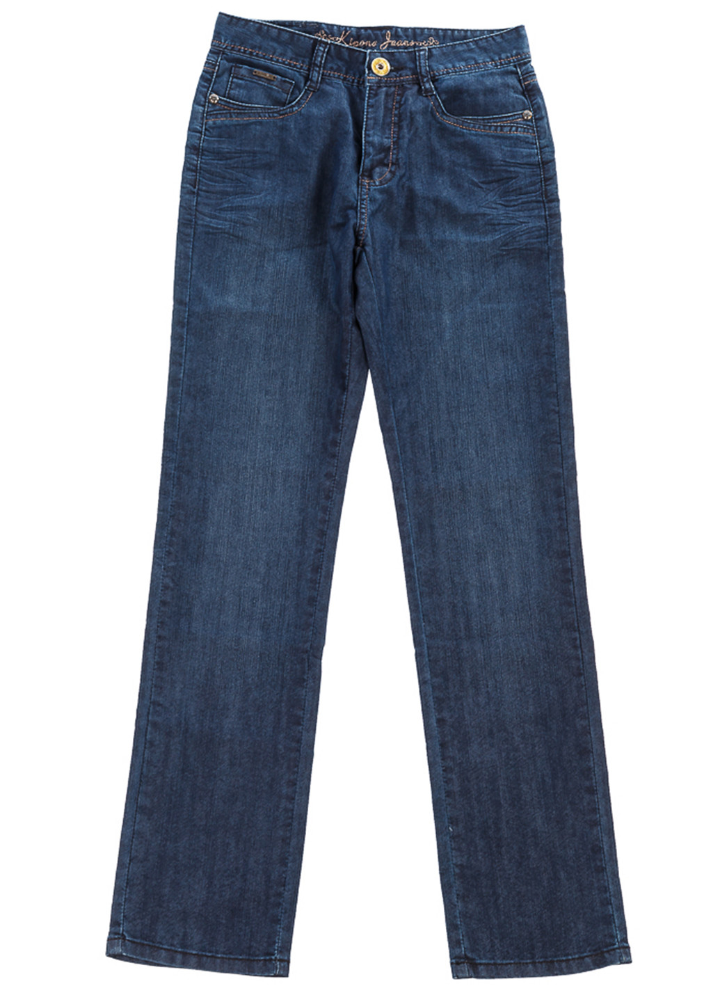 Темно-синие демисезонные прямые джинсы Kipo