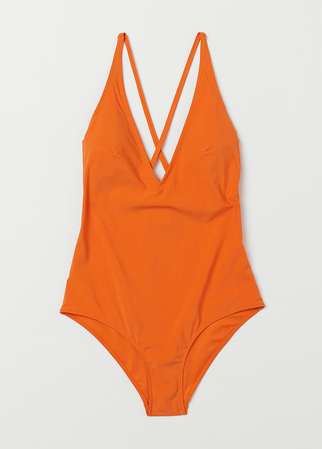 Оранжевый летний купальник слитный H&M