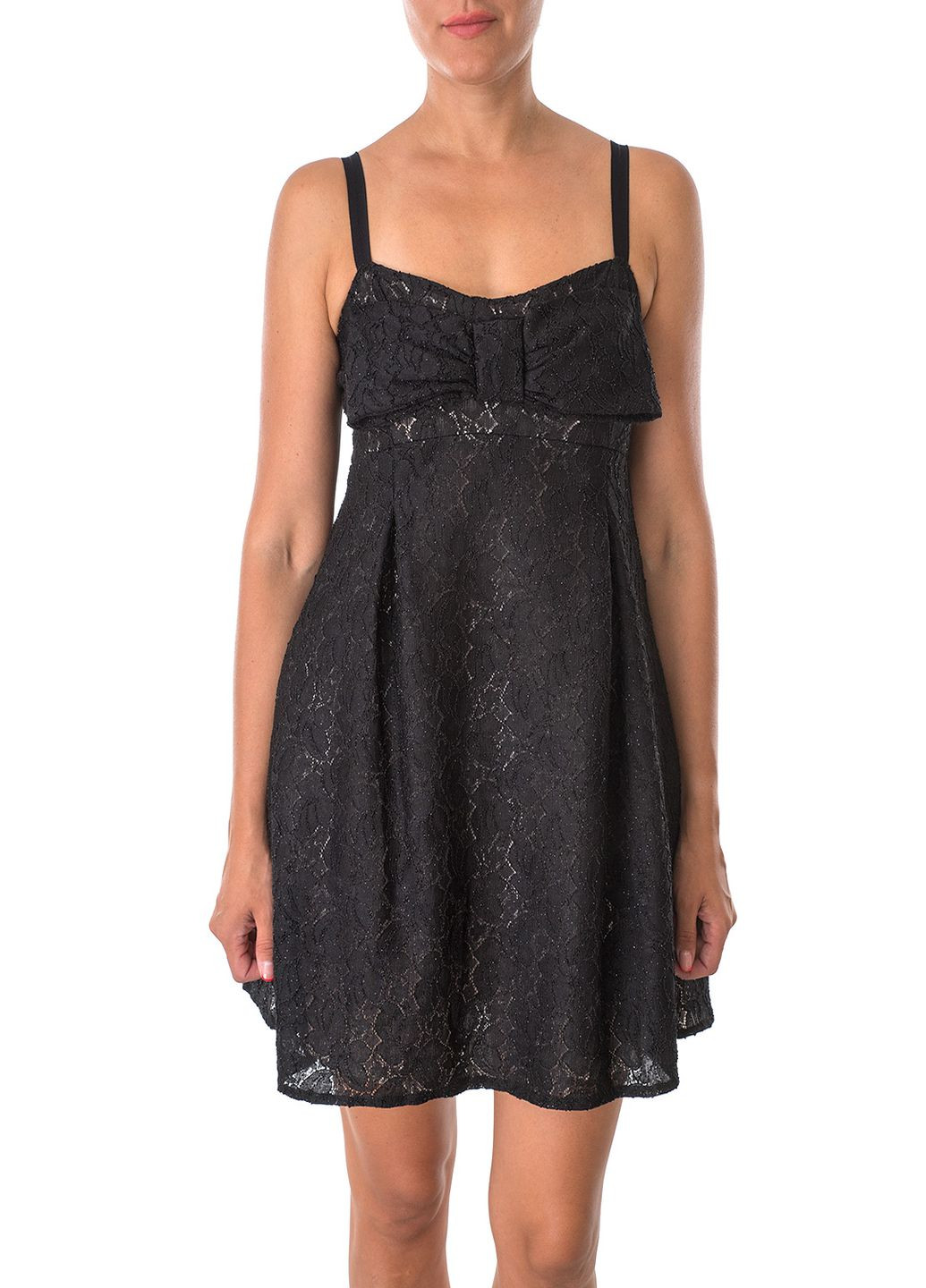 Черное вечернее платье Miss Miss однотонное