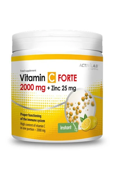 Витамины Vitamin C 2000 mg + Zink 25 mg 500 g ActivLab (254325781)